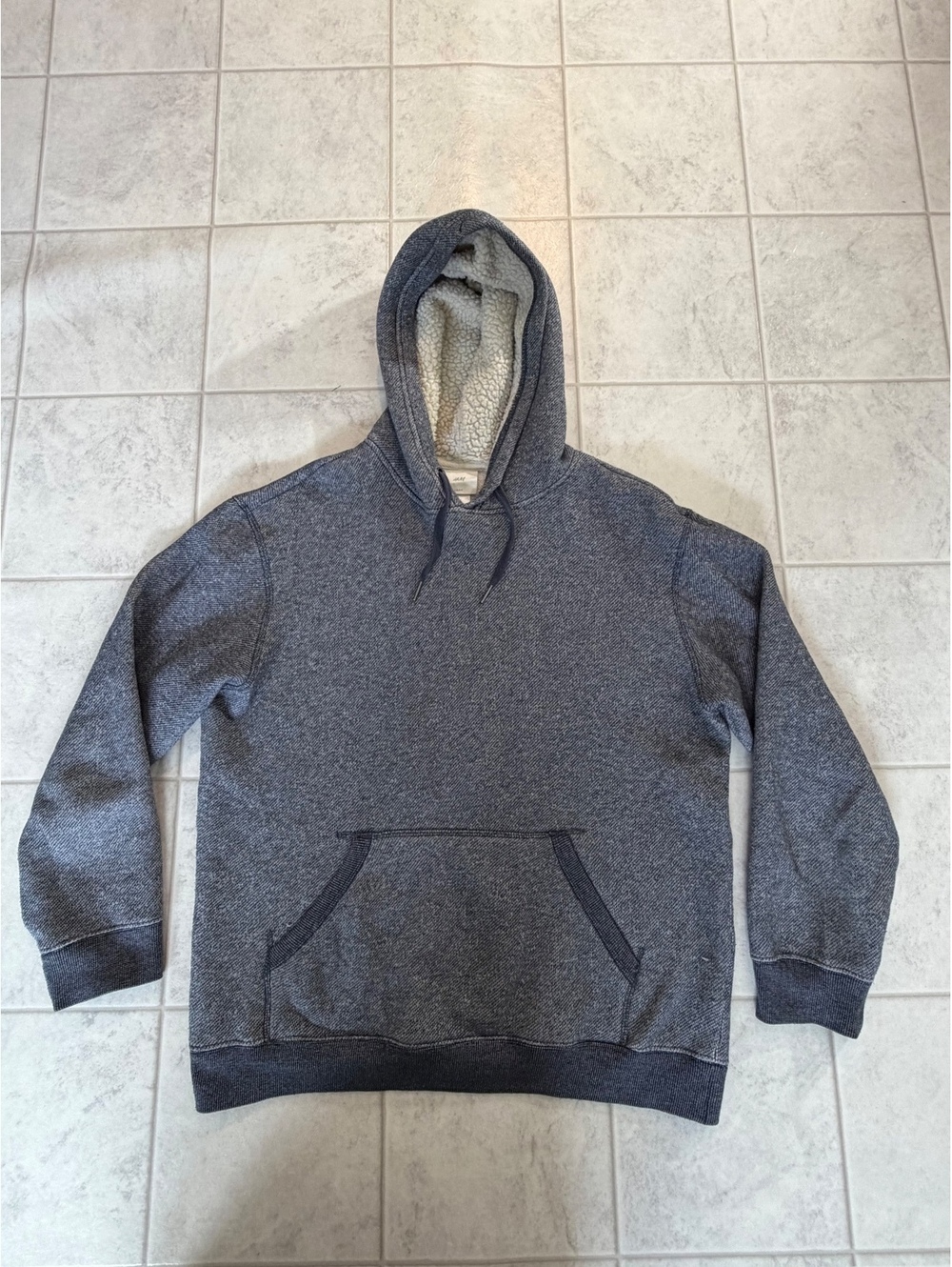 H&M gray sherpa-lined hoodie